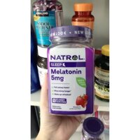 Gum  Natrol Melatonin 5mg - 180 viên mẫu mới USA