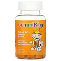 GummiKing Turmeric + Ginger For Kids Immunity + Antioxidant + Anti-Inflammatory Mango 60 Gummies