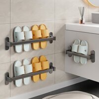 Gun gray bathroom without punched slippers shoe receiver wall mounted asphalt rack