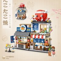 Gundam Lego Barbie Tương thích với Khối xây dựng hạt nhỏ Ngôi nhà bạch tuộc cạo Igloo Christmas House