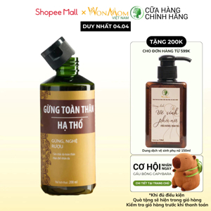 Gừng hạ thổ toàn thân Wonmom 200ml