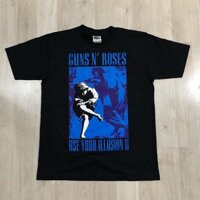 Guns n 'roses gun flower band rock gun cannon with rose band print cotton short sleeve tee