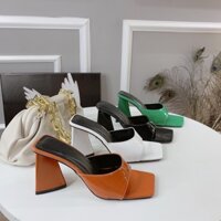 Guốc Cao Gót Mũi Vuông 7 Phân tam giac Cách Điệu Siêu Hot MTSTORES