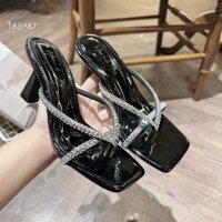 Guốc cao gót nữ 7 phân full đá kẹp ngón, giày sandal nữ kẹp ngón gót 7 phân  Em Xinh Store mã N1