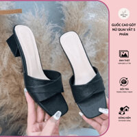 Guốc cao gót nữ quai VẮT 5 phân , giày cao gót tam giác