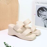 Guốc đế xuồng quai ngang cao cấp da mềm mang nhẹ êm chân 1057