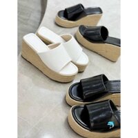 Guốc đế xuồng viền cói da si mềm 1 bản đúp trước sau - 9P