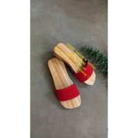 Guốc Gỗ, Guốc Mộc Quai Nhung Cực Kỳ Sang Trọng