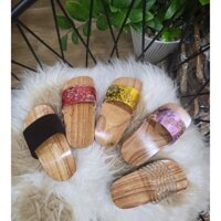 Guốc gỗ mộc Mẹ và Bé xinh xinh