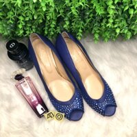 Guốc hở mũi da thật  cao gót 4p(2hand)