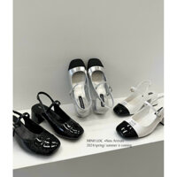 Guốc lolita miu miu quai hậu gót vuông 5p hàng cao cấp