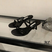 Guốc nơ quai lụa hàng QCCC Fullbox