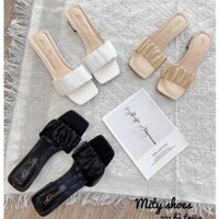Guốc nữ 3 phân cao gót đế vuông quai lụa E55 dép cao gót xăng đan sandal 3p 5p 5 phân