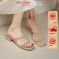 Guốc nữ cao gót quai thanh mảnh, dép guốc nữ gót vuông thời trang cao 3cm_AA0290