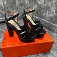 Guốc nữ, giày cao gót đế đúp 12p dây chéo đi lên chân nhẹ, êm mã TC6