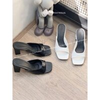 Guốc nữ guốc cao gót 7cm Shu Store mũi vuông quai ngang thời trang cho nàng