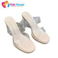 guốc quai trong Size 34, guốc nữ đế cao đế trong mũi nhọn tròn da mềm caqo 8p kèm ảnh thật s720