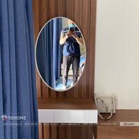 Gương bàn trang điểm hình elip khung sơn tĩnh điện Dehome - DKL69G