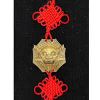 GƯƠNG BÁT QUÁI MẶT HỔ PHÙ BẰNG ĐỒNG VÀNG AN GIA TRẤN TRẠCH 11CM