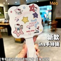 Gương cầm tay có lược kitty cat