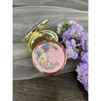 Gương cầm tay mini thêu tay - Handmade by MiTi