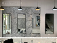 Gương cắt tóc hình chữ nhật khung gỗ đẹp giá rẻ GCT31