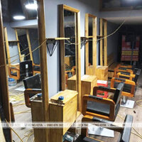 Gương cắt tóc khung gỗ GTC05