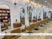 Gương cắt tóc màu trắng mái vòm đẹp giá rẻ GCT11