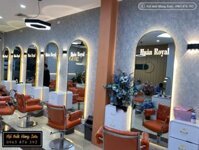 Gương cắt tóc nam vòm viền vàng GCT56 đẹp