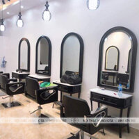 Gương cắt tóc vòm nhỏ giá rẻ màu đen GCT23