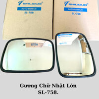 Gương Chiếu Hậu Chữ Nhật Lớn 758, Chân Bát Kẹp, Chân Ty...Bắt Cho Xe Tải Lớn Hyundai, Deawoo, Xe Máy Cày, Xe Công Trình.