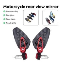 Gương chiếu hậu gấp xe máy kính xanh HD mới, gương chiếu hậu lùi, phản quang góc rộng