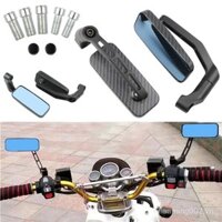 Gương chiếu hậu vuông cho xe máy điện, gương phản chiếu carbon fiber sửa đổi, gương lùi retro Niu HD phổ thông
