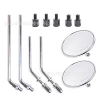 Gương Chiếu Hậu Xe Máy Gương Tròn Retro Đa Năng Sửa Đổi Phản Quang Gương Chiếu Hậu Gương Chiếu Hậu Chất Lượng Cao Hàng Có Sẵn