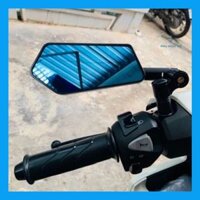 Gương Chiếu Hậu Xe Máy Rizoma Mẫu Xéo Nhôm CNC Kính Chiếu Hậu Xe Máy 5 Cạnh Xéo Nhôm CNC Thời Trang