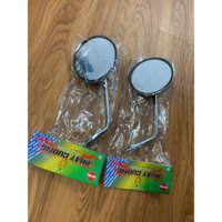 Gương chiếu hậu xe máy xe SH mode ( gương tròn to phẳng ) inox cao cấp sáng bóng trắng