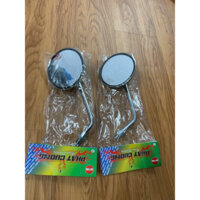 Gương chiếu hậu xe Vespa ( inox tròn phẳng to -chân ốc 8 ly)