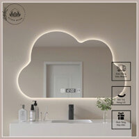 GƯƠNG ĐÁM MÂY_ treo tường, trang điểm có viền phun cát led cảm ứng cao cấp OLIVIA DECOR.
