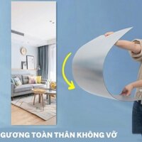 Gương Dán Tường Dáng Dài 1mét - Dán Tủ- Nhà Tắm Tiện Lợi - Giá Tốt