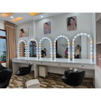 Gương đèn LED bàn trang điểm hình vòm, gương Make up Chuyên nghiệp kt 80x120cm