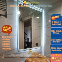 Gương đèn led cảm ứng đển bàn trang điểm treo tường chữ nhật nhà tắm thông minh kích thước40x60 cm guonghoangkim - mir