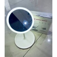 Gương đèn Led trang điểm để bàn, gương cầm tay có nút cảm ứng