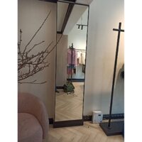 Gương Đứng Sàn Có Chân Di Động 160*40 CM LUXHOME -  Viền Thép + Chân + Treo tường + Tựa Tường- LUX416
