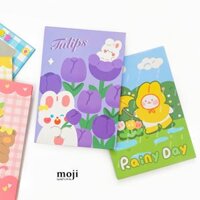 Gương gập để bàn Rabbit tulip flower 15x21