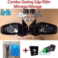 Gương gập Mirage,Attrage Bộ xương mô tơ . Tặng kèm bộ mudun khóa cửa tự cụp gương và công tắc gập gương