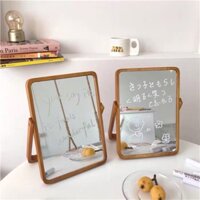 GƯƠNG GỖ ĐỂ BÀN HÀN QUỐC ( TẶNG BÚT VIẾT GƯƠNG )