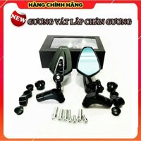 GƯƠNG GÙ RIZOMA LẮP CHÂN KÍNH ( CHÂN XÉO 744) màu đen