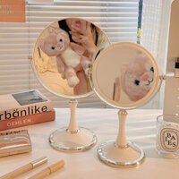 Gương hai mặt đơn giản, gương trang điểm nhỏ để bàn, gương trang điểm phòng ngủ, gương đứng, gương di động