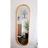 Gương hình elip toàn thân khũng gỗ thông Decor cao cấp