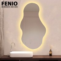 Gương hình hạt đậu có đèn led cảm ứng FENIO DECOR gương cắt hình nghệ thuật